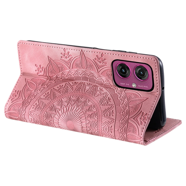 For Motorola Moto G55 Totem Embossed Magnetic Leather Phone Case