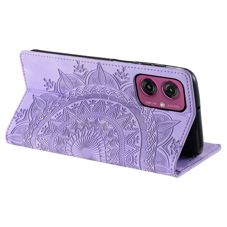 For Motorola Moto G55 Totem Embossed Magnetic Leather Phone Case