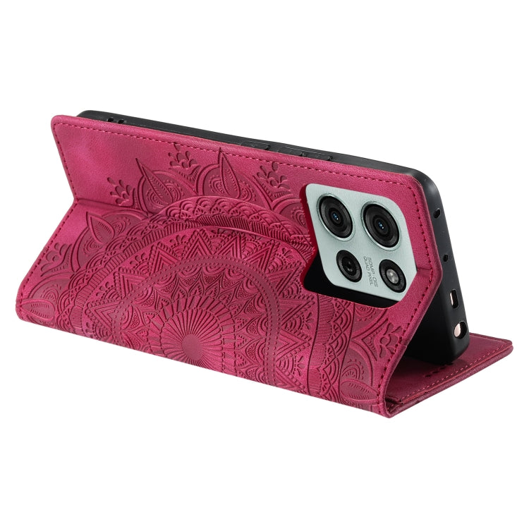 For Motorola Moto G75 5G Totem Embossed Magnetic Leather Phone Case