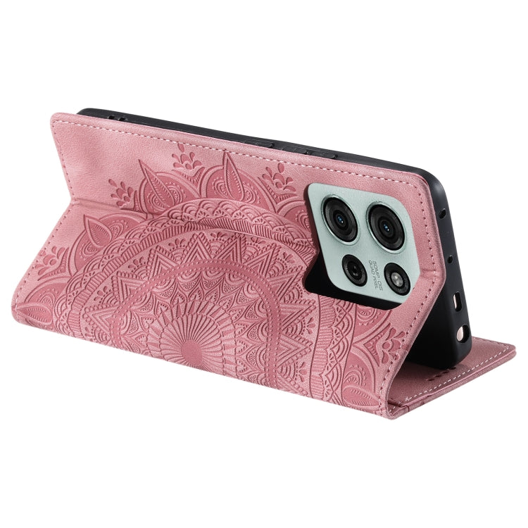 For Motorola Moto G75 5G Totem Embossed Magnetic Leather Phone Case