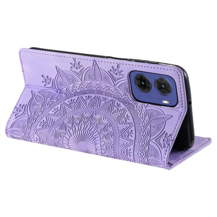 For Motorola Moto G05 Totem Embossed Magnetic Leather Phone Case