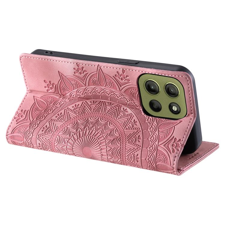 For Motorola Moto G15 Totem Embossed Magnetic Leather Phone Case