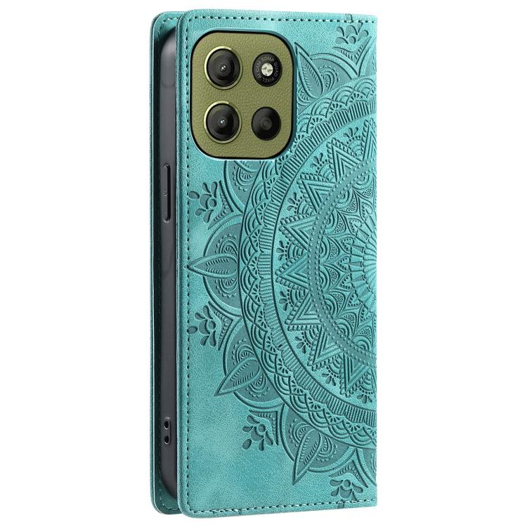 For Motorola Moto G15 Totem Embossed Magnetic Leather Phone Case