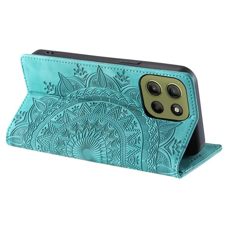 For Motorola Moto G15 Totem Embossed Magnetic Leather Phone Case
