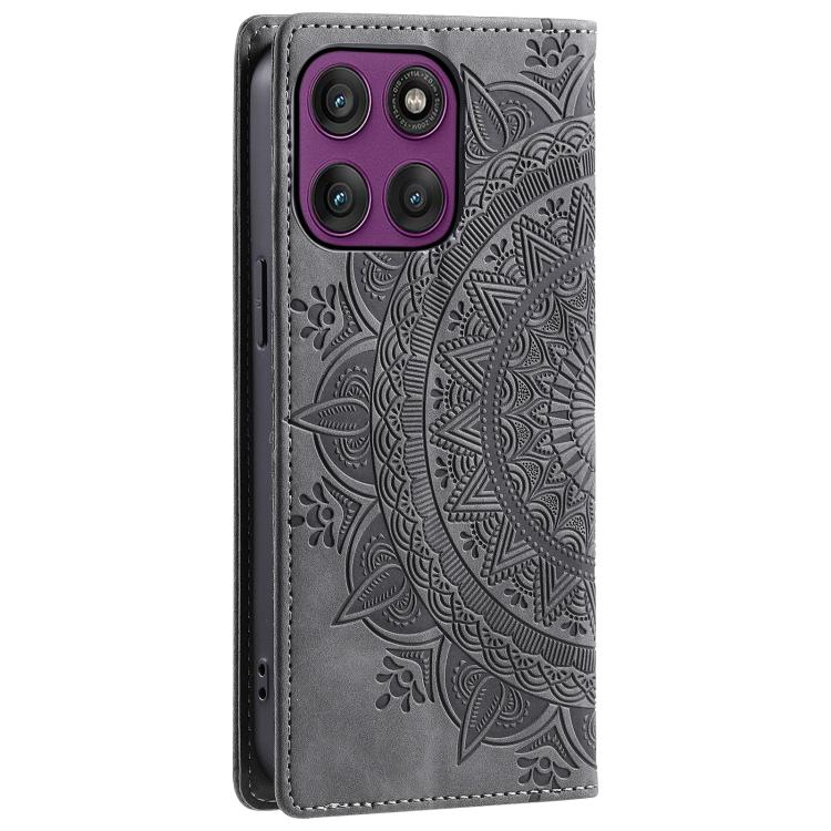 For Motorola Edge 60 Pro Totem Embossed Magnetic Leather Phone Case