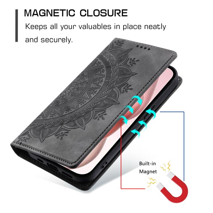 For Motorola Edge 60 Pro Totem Embossed Magnetic Leather Phone Case