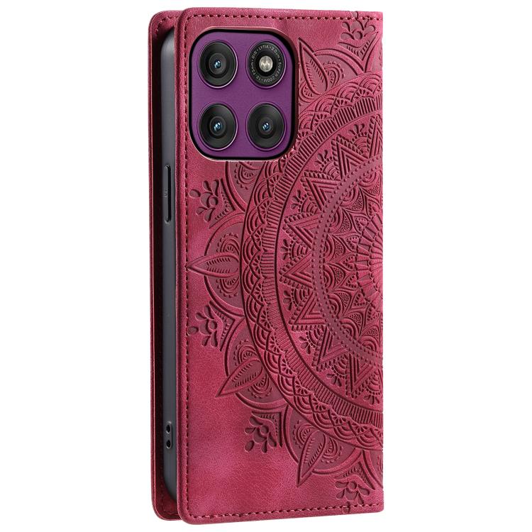 For Motorola Edge 60 Pro Totem Embossed Magnetic Leather Phone Case
