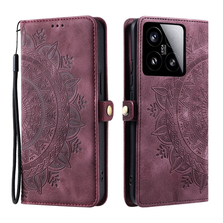 For Xiaomi 15 Skin Feel Totem Embossed Leather Phone Case