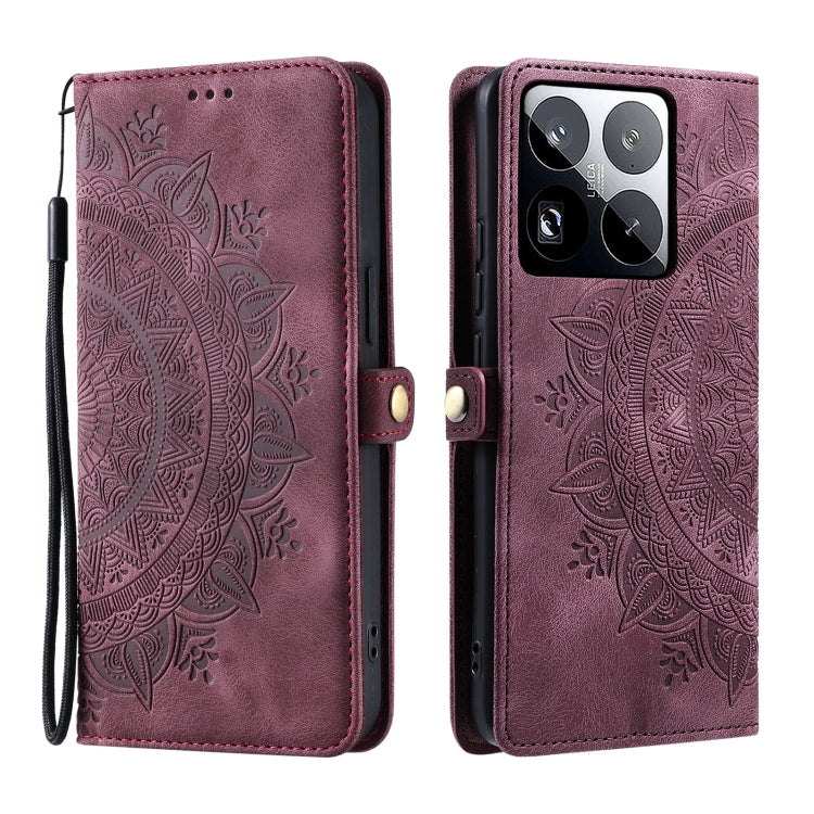 For Xiaomi 15 Pro Skin Feel Totem Embossed Leather Phone Case