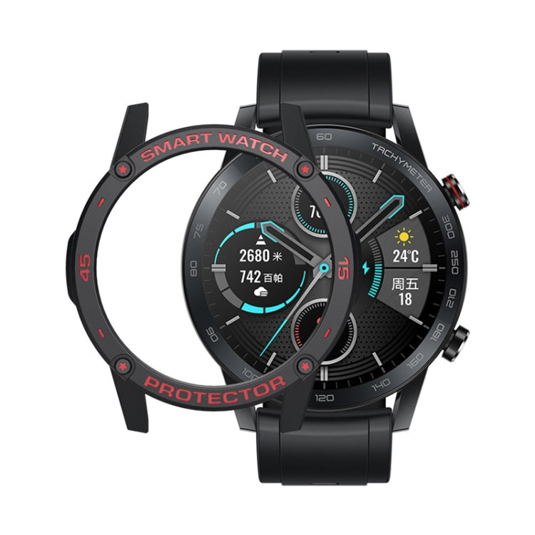 For Huawei Honor Magic 2 46mm Smart Watch TPU Protective Case, Color:Black+Red