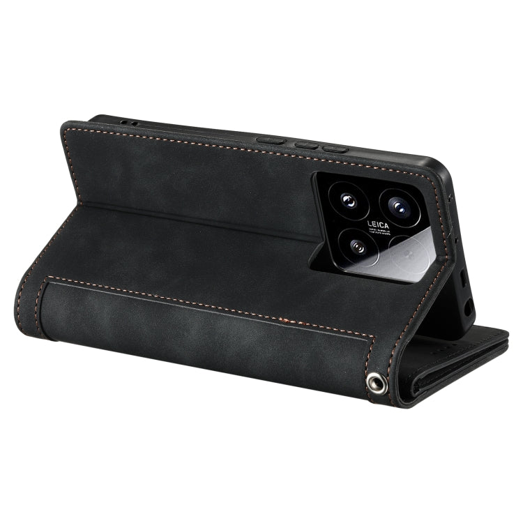 For Xiaomi 15 Nine Card Zipper Bag Leather Phone Case with Lanyard