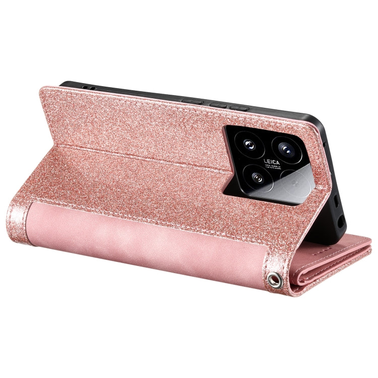 For Xiaomi 15 Nine Card Zipper Bag Leather Phone Case with Lanyard