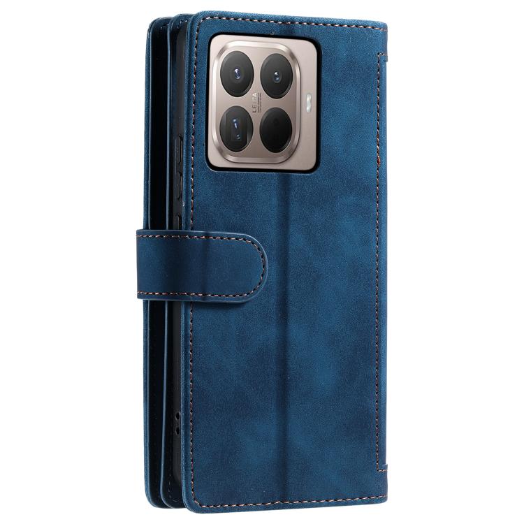 For Xiaomi 15T Pro Nine Card Zipper Bag Leather Phone Case with Lanyard