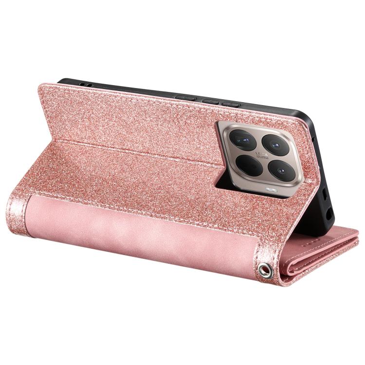 For Xiaomi 15T Pro Nine Card Zipper Bag Leather Phone Case with Lanyard