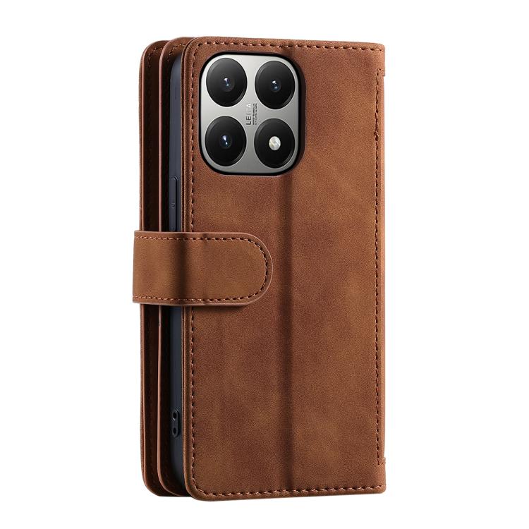 For Xiaomi 15T Nine Card Zipper Bag Leather Phone Case with Lanyard