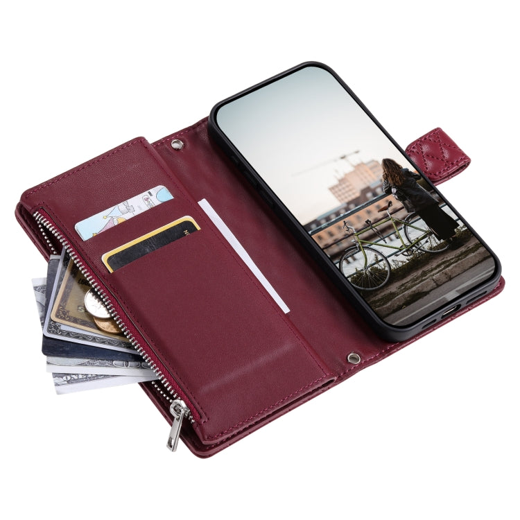 For Xiaomi 14T Glitter Lattice Zipper Wallet Leather Phone Case