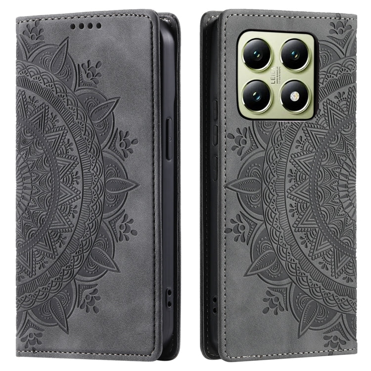 For Xiaomi 14T Totem Embossed Magnetic Leather Phone Case