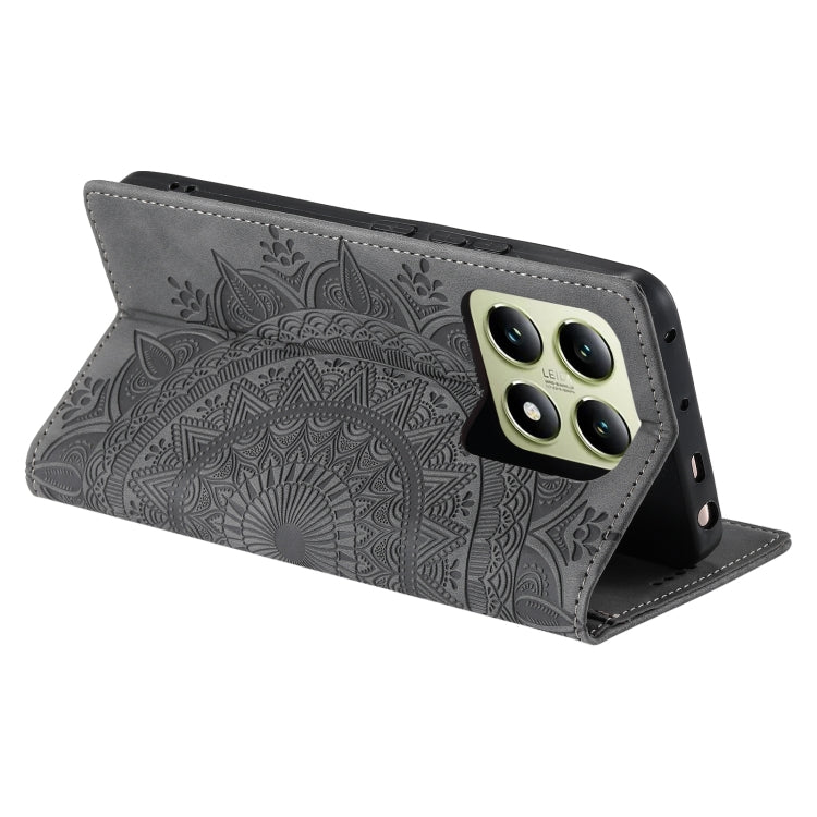For Xiaomi 14T Totem Embossed Magnetic Leather Phone Case