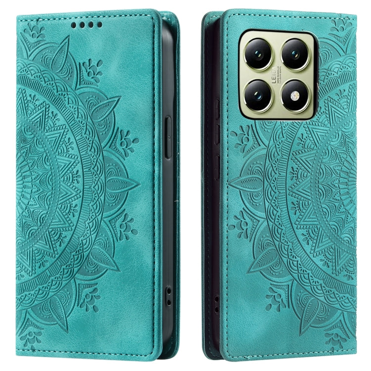 For Xiaomi 14T Totem Embossed Magnetic Leather Phone Case