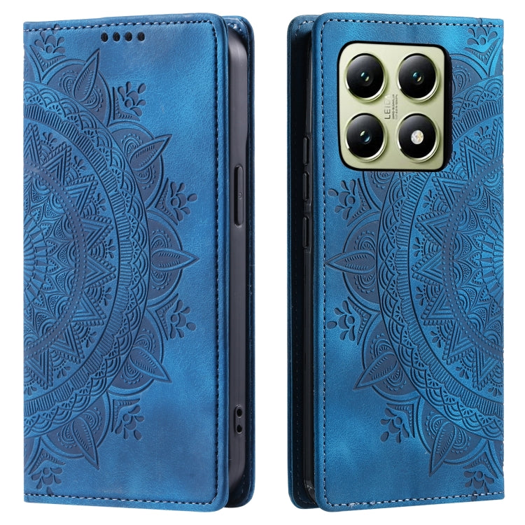 For Xiaomi 14T Pro Totem Embossed Magnetic Leather Phone Case