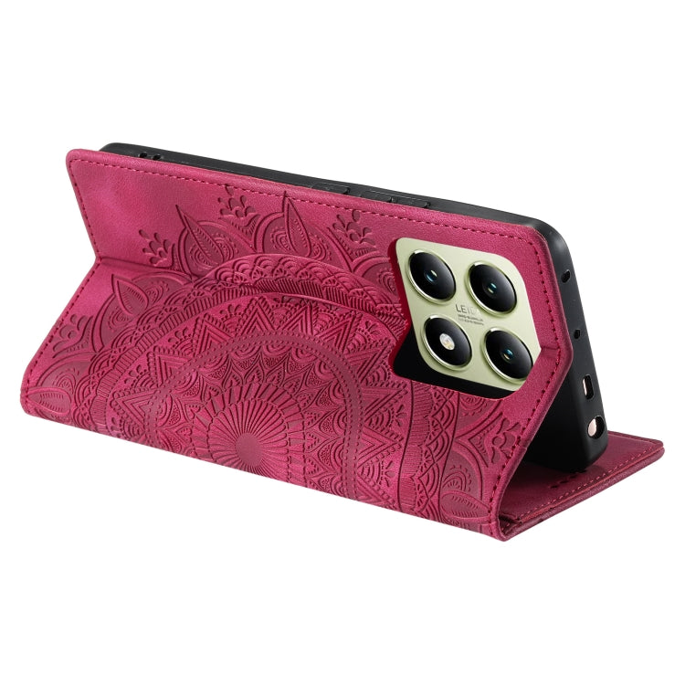 For Xiaomi 14T Pro Totem Embossed Magnetic Leather Phone Case