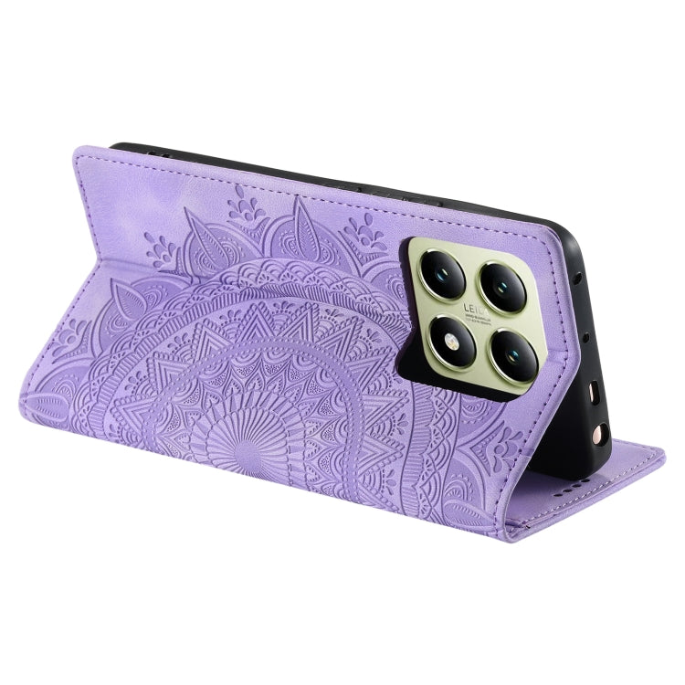 For Xiaomi 14T Pro Totem Embossed Magnetic Leather Phone Case