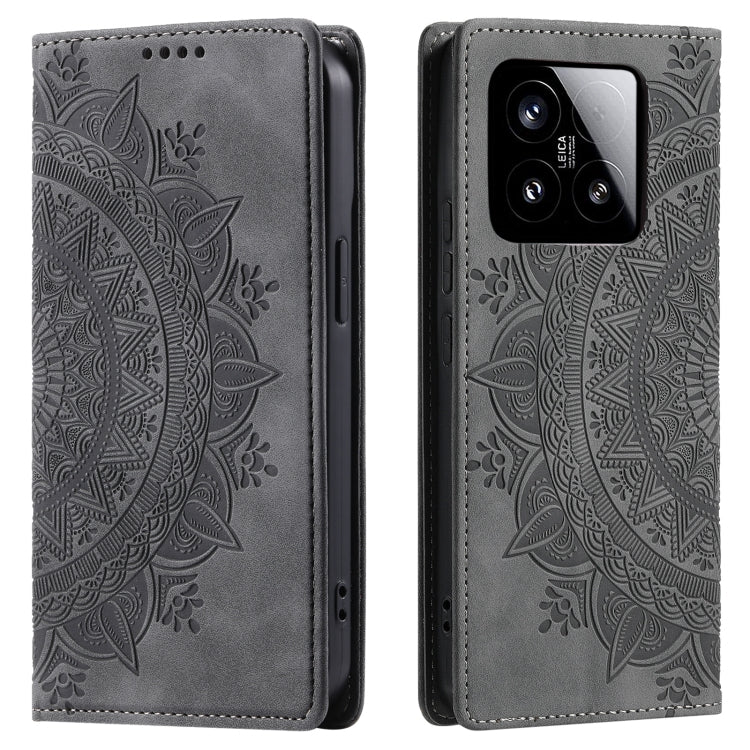 For Xiaomi 15 Totem Embossed Magnetic Leather Phone Case