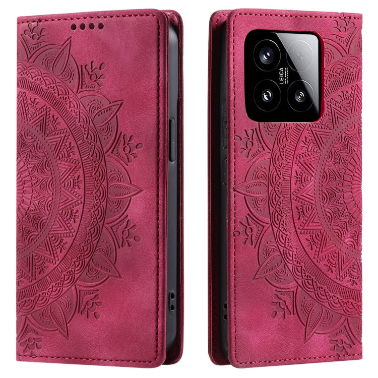 For Xiaomi 15 Totem Embossed Magnetic Leather Phone Case