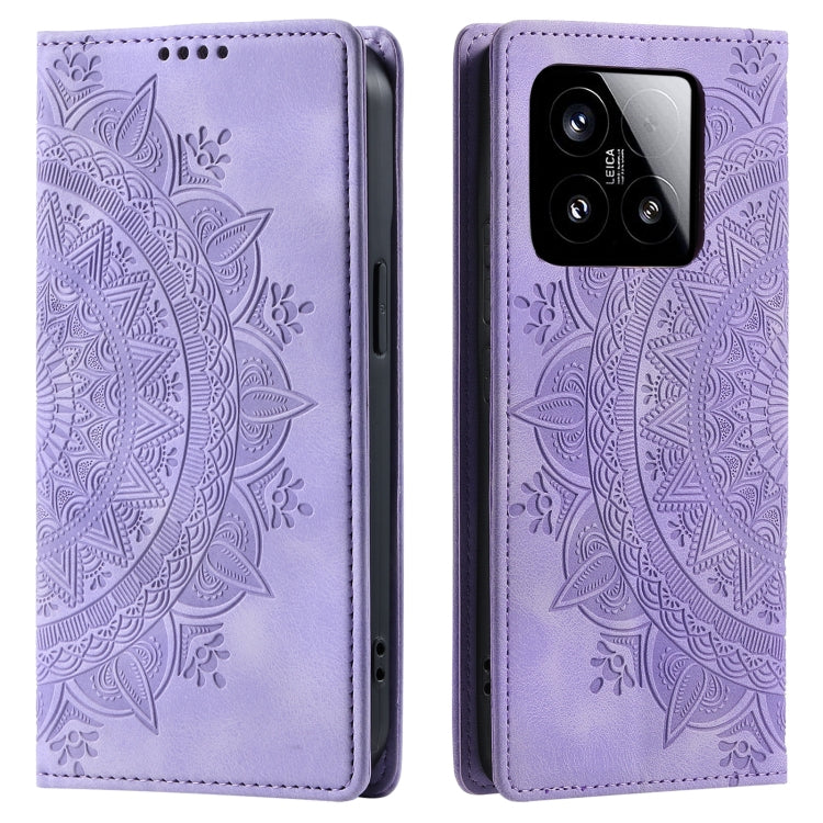 For Xiaomi 15 Totem Embossed Magnetic Leather Phone Case