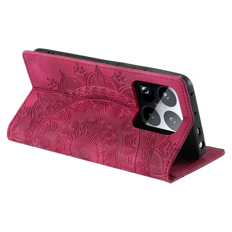 For Xiaomi 15 Pro Totem Embossed Magnetic Leather Phone Case