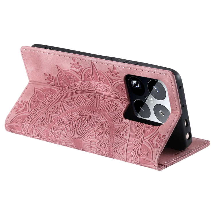 For Xiaomi 15 Pro Totem Embossed Magnetic Leather Phone Case