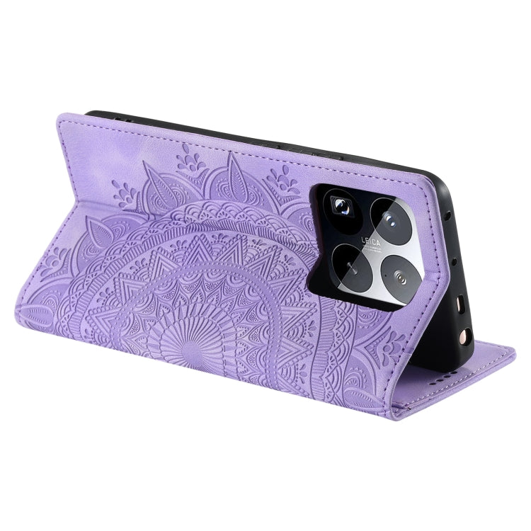 For Xiaomi 15 Pro Totem Embossed Magnetic Leather Phone Case