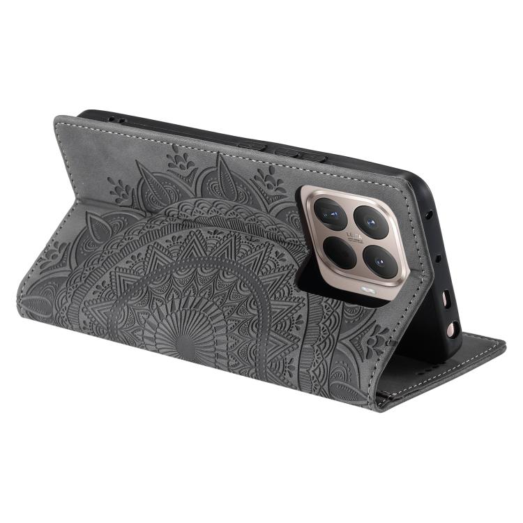 For Xiaomi 15T Pro Totem Embossed Magnetic Leather Phone Case
