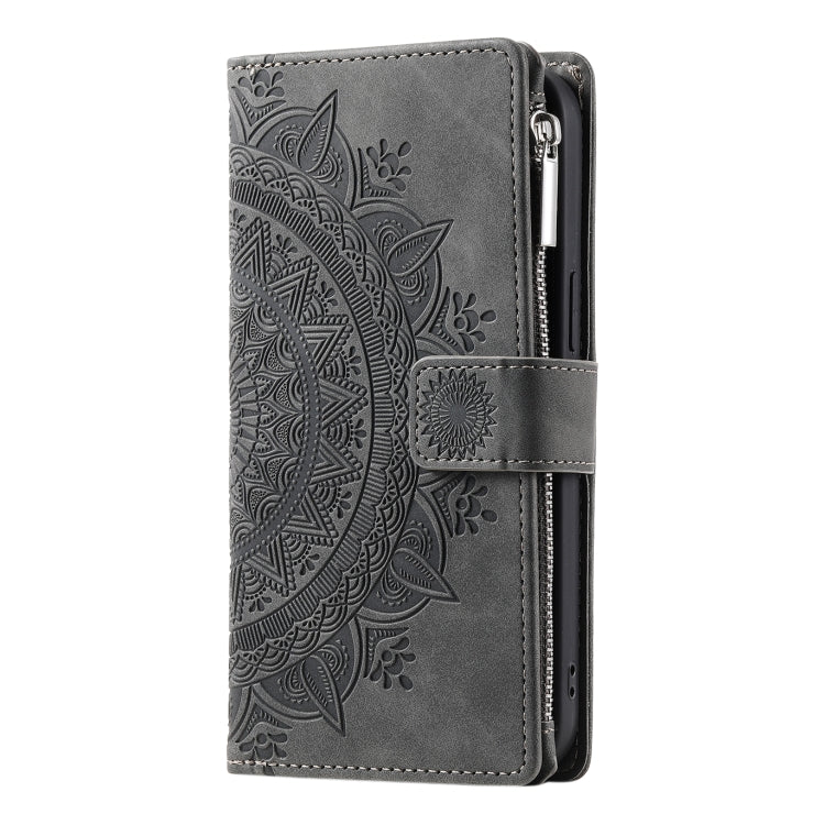 For Xiaomi 14T Pro Multi-Card Totem Zipper Leather Phone Case