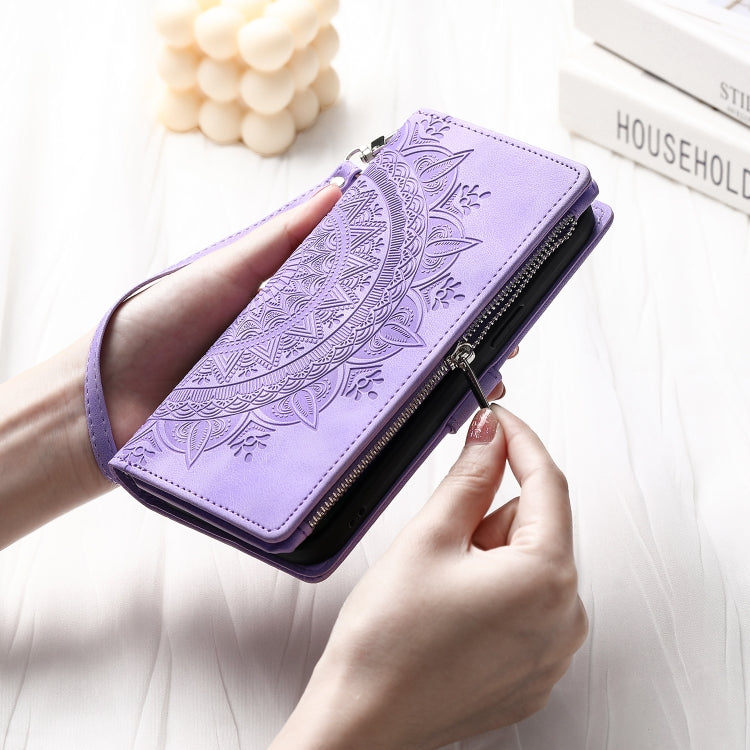 For Xiaomi 14T Pro Multi-Card Totem Zipper Leather Phone Case