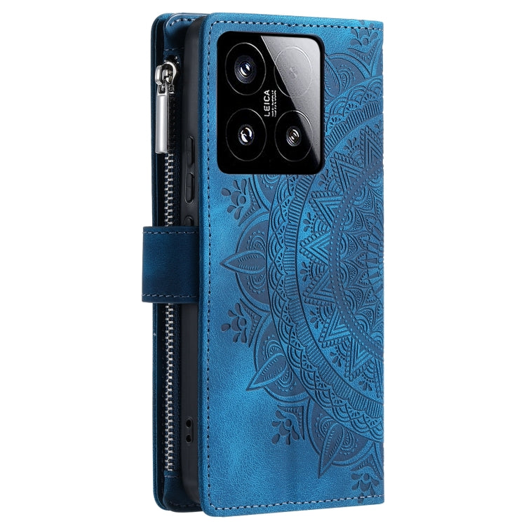 For Xiaomi 15 Multi-Card Totem Zipper Leather Phone Case