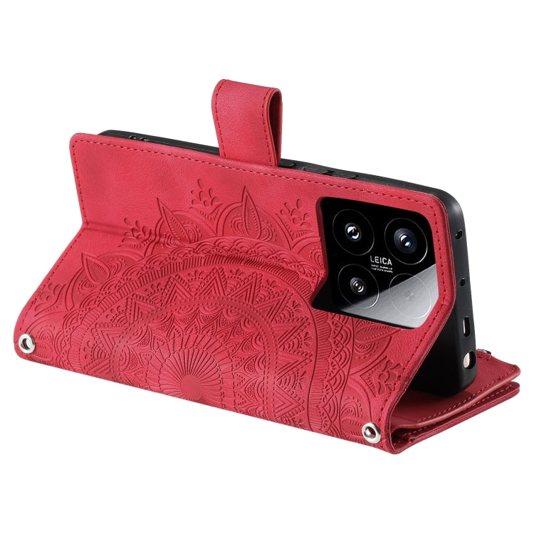 For Xiaomi 15 Multi-Card Totem Zipper Leather Phone Case