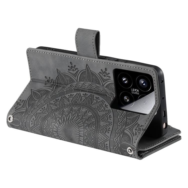 For Xiaomi 15 Multi-Card Totem Zipper Leather Phone Case