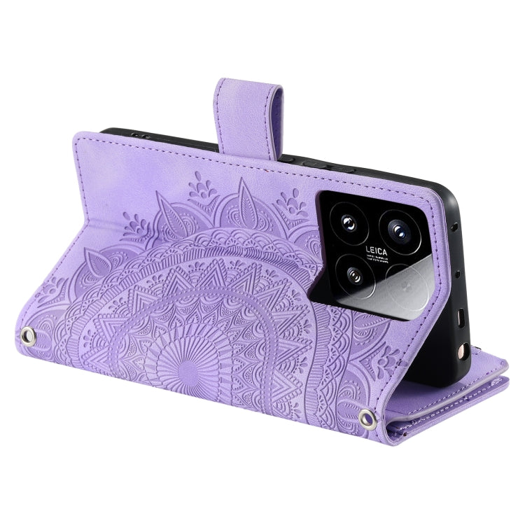 For Xiaomi 15 Multi-Card Totem Zipper Leather Phone Case