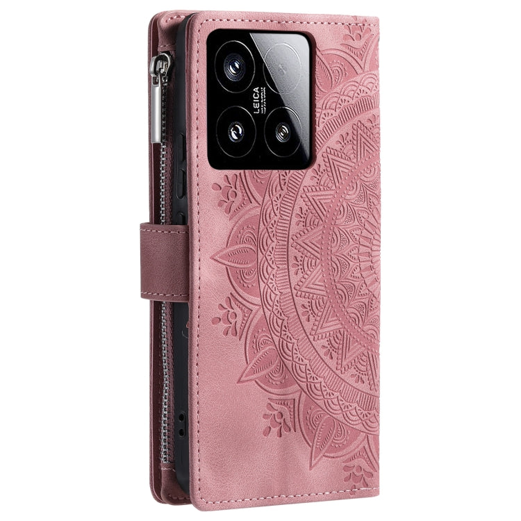For Xiaomi 15 Multi-Card Totem Zipper Leather Phone Case