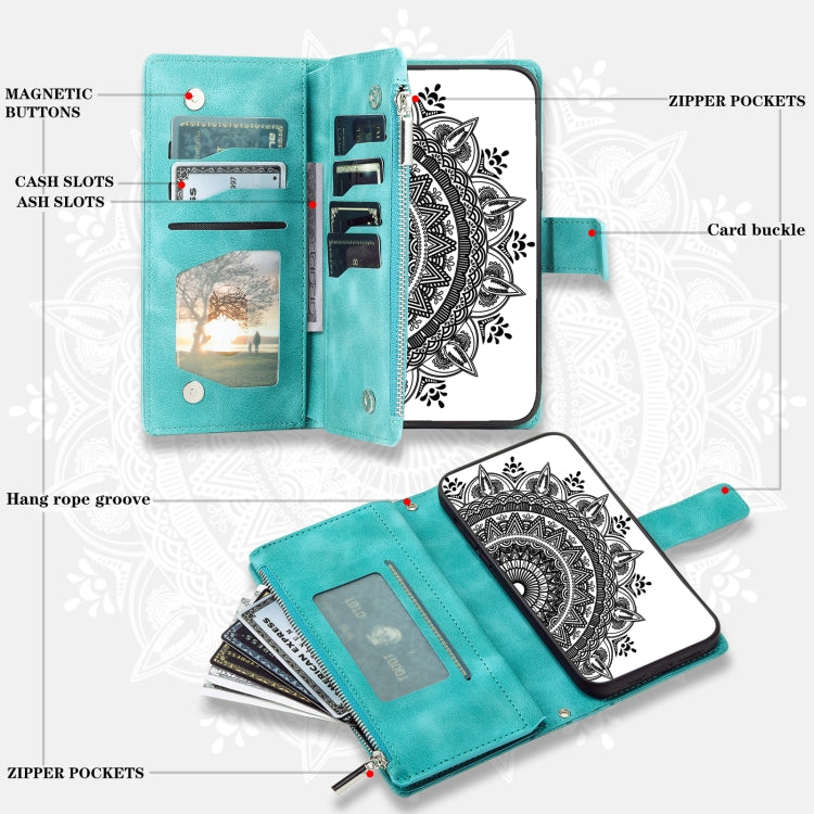 For Xiaomi 15 Pro Multi-Card Totem Zipper Leather Phone Case