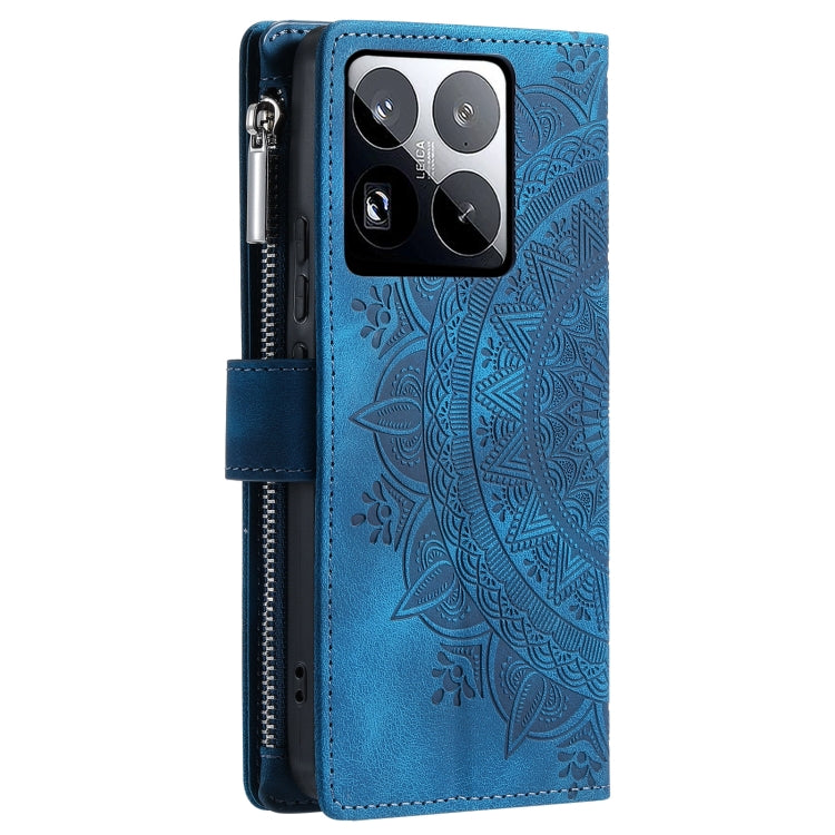 For Xiaomi 15 Pro Multi-Card Totem Zipper Leather Phone Case