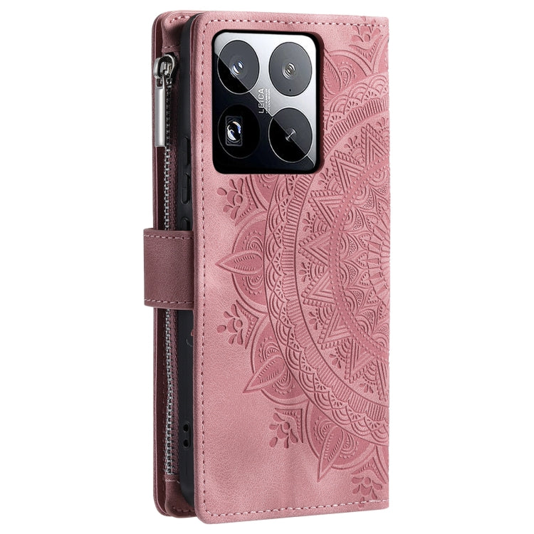 For Xiaomi 15 Pro Multi-Card Totem Zipper Leather Phone Case