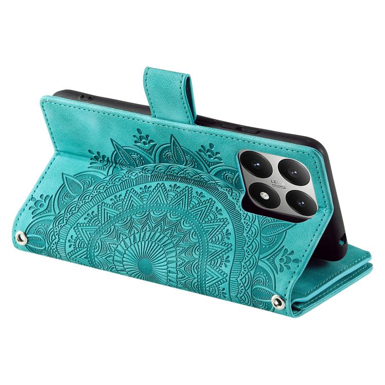 For Xiaomi 15T Multi-Card Totem Zipper Leather Phone Case
