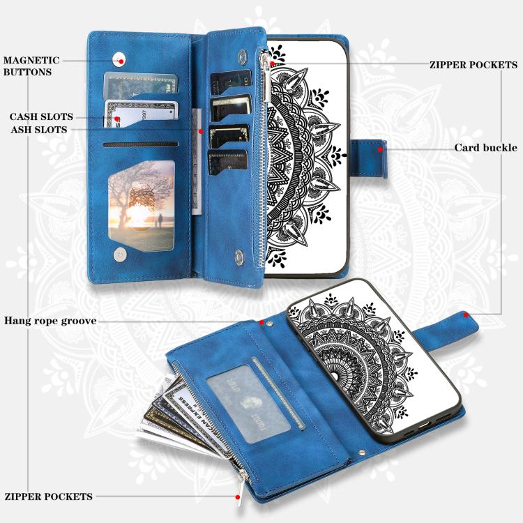 For Xiaomi 15T Multi-Card Totem Zipper Leather Phone Case