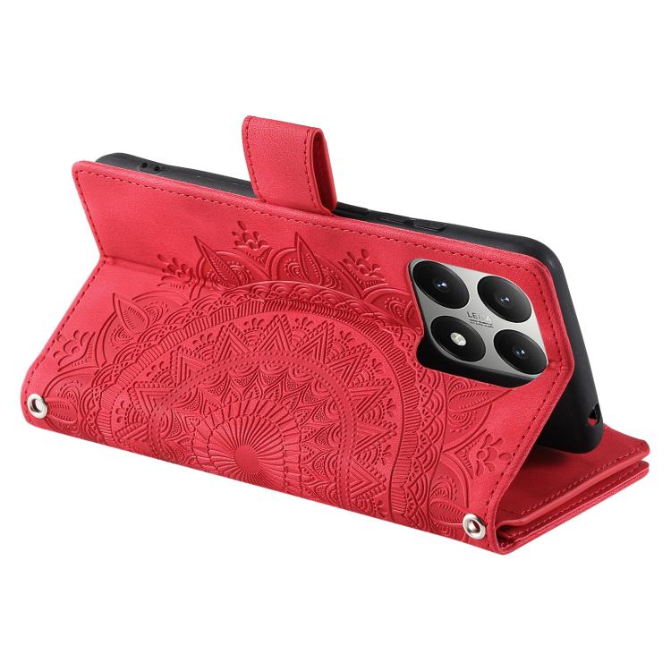 For Xiaomi 15T Multi-Card Totem Zipper Leather Phone Case