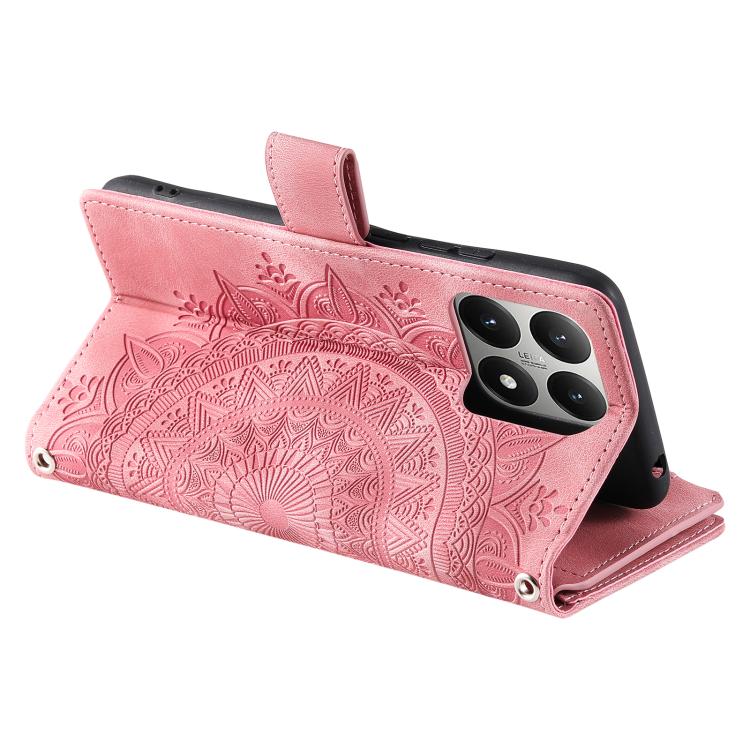 For Xiaomi 15T Multi-Card Totem Zipper Leather Phone Case