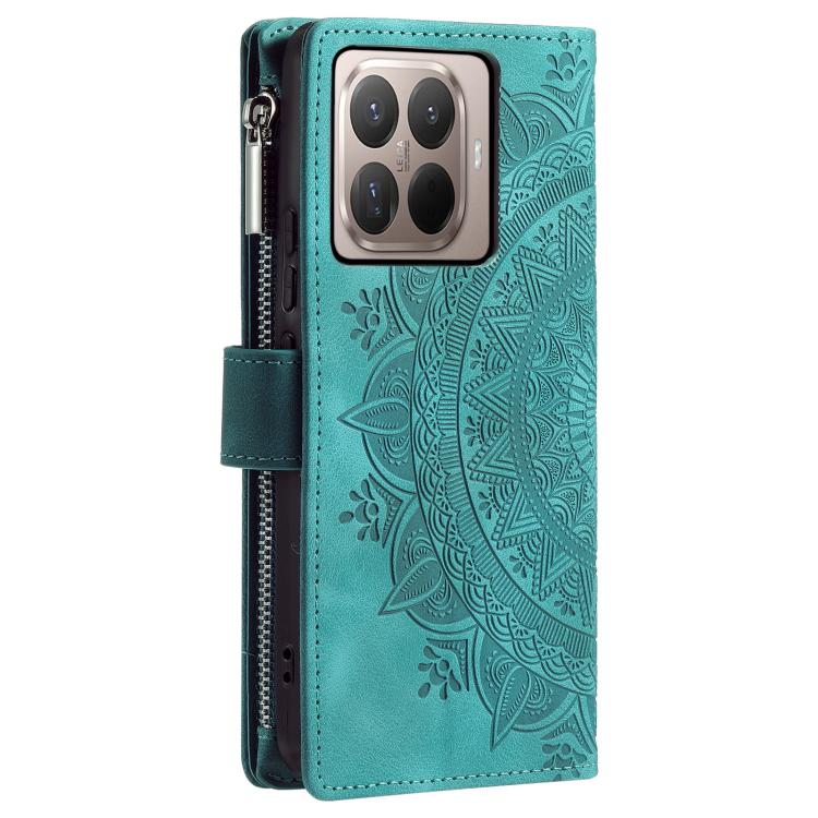 For Xiaomi 15T Pro Multi-Card Totem Zipper Leather Phone Case