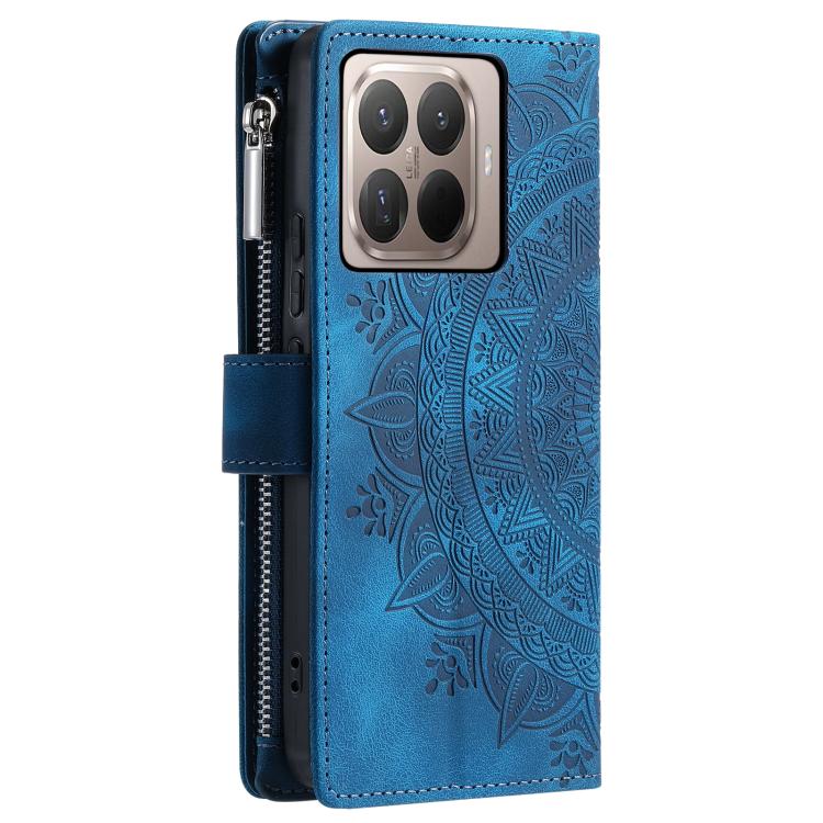 For Xiaomi 15T Pro Multi-Card Totem Zipper Leather Phone Case