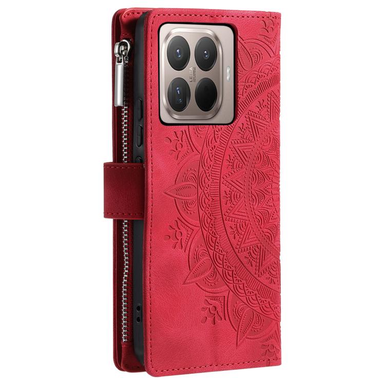 For Xiaomi 15T Pro Multi-Card Totem Zipper Leather Phone Case